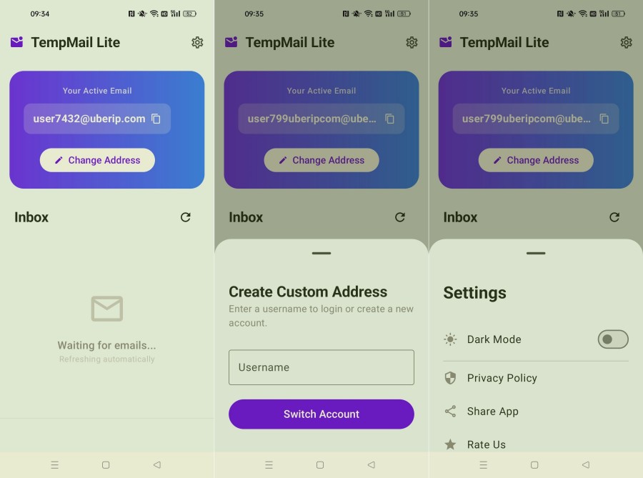 TempMail Lite无限虚拟邮箱 自定义邮箱
